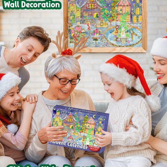 NEW Advent Calendar 2023 Christmas Scene Jigsaw Puzzles - Picture 7 of 10